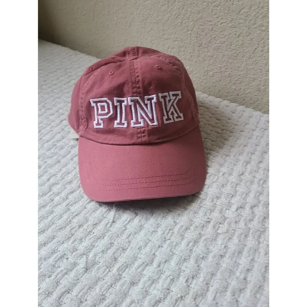 PINK Embroidered Logo Baseball Cap - Rose Mauve One Size Fits Most